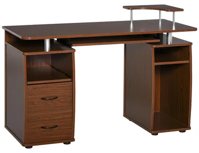 Immagine prodotto di Scrivania da Ufficio Porta PC 120x55x85 cm in Legno Marrone Noce