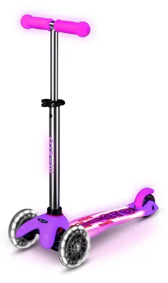 Dreirad-Scooter mit LED-Rädern, höhenverstellbar, pink, 2-5 Jahre