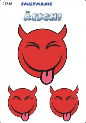Produktbild von Aufkleber Smily Ätsch! 150 x 105 mm