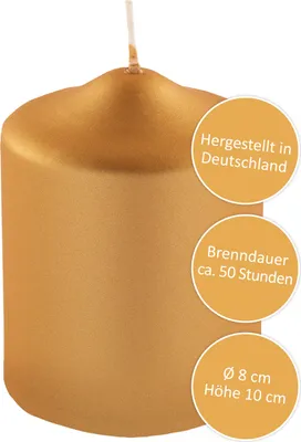 Produktbild von Fink CANDLE Stumpenkerze metallic gold