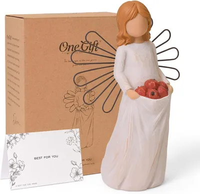 Produktbild von Engel Figur handbemalt, Resin, 15 cm, Gesundheitssymbol für die Dekoration