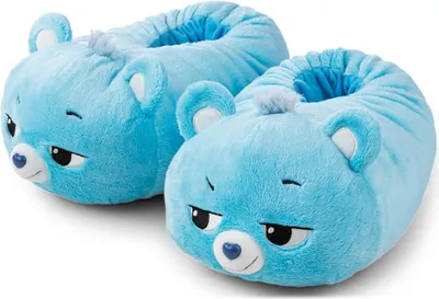 Produktbild von Nici Hausschuhe Glücksbärchis Brummbärchi 40-43 (L) - blau - Warme Kuscheltier Hausschuhe aus Plüsch für Kinder und Erwachsene, Tier-Schuhe mit Anti-Rutsch Sohle, Slippers | 62822