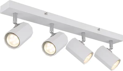 Produktbild von Globo Lighting Strahler Metall weiß matt, Aluminium weiß matt, LxBxH: 530x60x145mm, exkl. 4x GU10 25W 230V