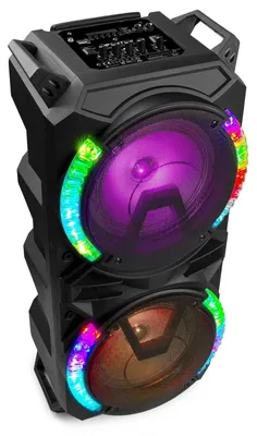 Image de Système de karaoké portable 900W, Bluetooth - 2 microphones - Batterie intégrée - Autonome - Idéal pour les fêtes et à la maison