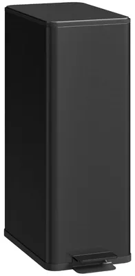 Produktbild von Mülleimer Edelstahl 20 L mit Pedal, Softclose, schmal, Inneneimer, schwarz