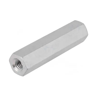 Produktbild von Distanzmuffe mit Gewinde; 60mm; Innengew: M4; sechskant; Stahl 127X60 Distanzelemente aus Metall