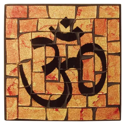 Produktbild von Untersetzer "Om" Glasmosaik 9x9cm