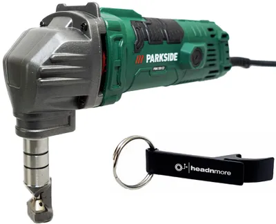 Produktbild von HEADNMORE® Bundle - 1x PARKSIDE® Knabber / Nibbler / Blechknabber PMK 550 C2, 550 W + 1x HEADNMORE® Schlüsselanhänger