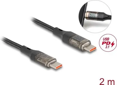 Obrázok produktu pre DeLOCK 85409, 2 m, USB C, USB C, USB 2.0, 0,48 Gbit/s, Čierna