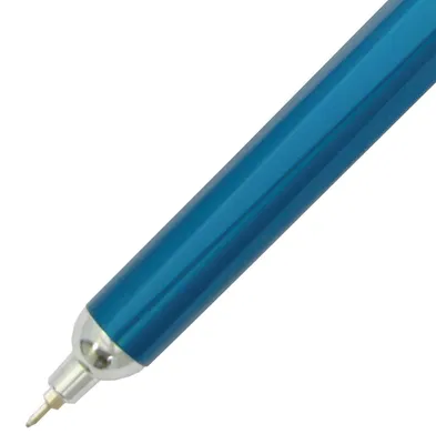 Imagen del producto de Bolígrafo de aluminio, color azul, con mina de 0,7 mm, ideal para escritura profesional