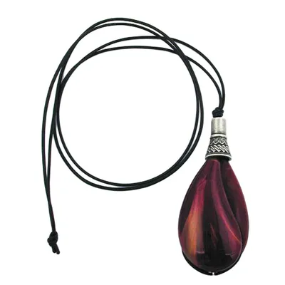 Produktbild von Kette 85x36mm Tropfen violett-marmoriert glänzend 100cm lila 85x36mm