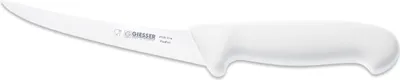 Produktbild von Giesser Messer Ausbeinmesser Fleischermesser rutschfest scharf Klinge gebogen - 15 cm, Stark, Weiß
