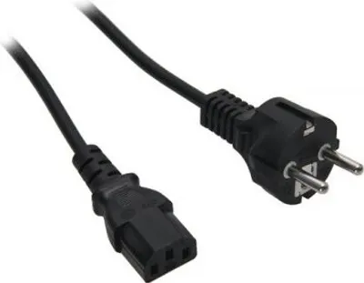 Produktbild von Kaltgerätekabel (schwarz, 2 Meter, mit geraden Anschlüssen)