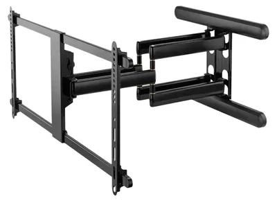 Produktbild von VivoLink Befestigungskit (Wandmontage, einstellbarer Montagearm) - für TV / Bildschirm - Kunststoff, Aluminium, Stahl - Glanzschwarz - Bildschirmgröße: 109.2-228.6 cm (43"-90")