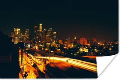 Produktbild von MuchoWow® Poster Nacht - Stadt - Denver 90x60 cm - Schlafzimmer