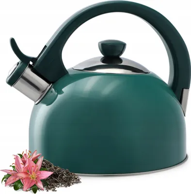Produktbild von KADAX Wasserkessel "Vasto", Kessel aus Edelstahl für alle Herdarten, Grün, 1,7 L
