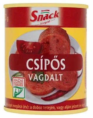 Zdjęcie produktu dla Pikantna konserwa mięsna - SNACK SZEGED CSÍPŐS VAGDALT 130g