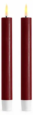 Produktbild von Deluxe Homeart LED Stabkerze mit Timerfunktion Burgogne Dunkel Rot