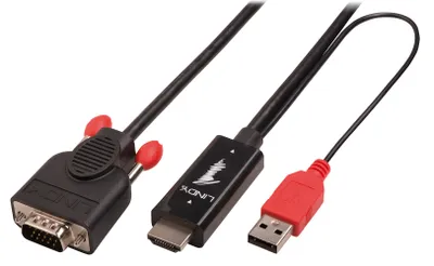 Zdjęcie produktu dla Lindy 41456, 2 m, HDMI, VGA (D-Sub), Męska, Męska, 1920 x 1200 px