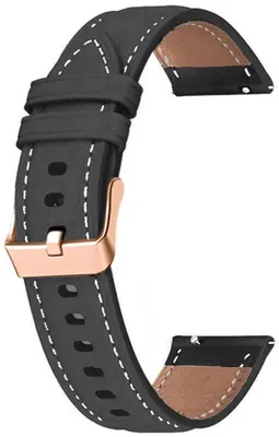 Produktbild von Go Go Gadget – Smartwatch-Armband – geeignet für Garmin Venu 2s/3s, Vivoactive 4s, Forerunner 255s/265s, Huawei Watch GT 5 Pro/5/4 – 42 mm/41 mm – Roségoldene Schnalle – Schwarz