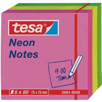 Immagine prodotto di tesa Neon Notes note adesive, 75 x 75 mm, 3 colori