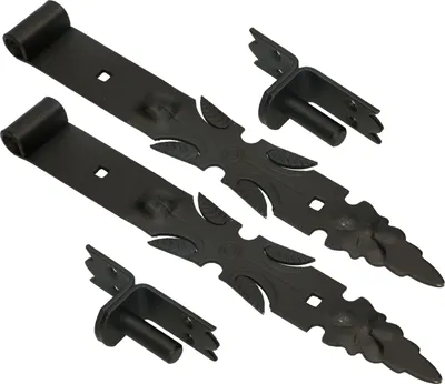 Immagine prodotto di KOTARBAU® Set di 2 cerniere per persiane forgiate 400 mm con staffe Verniciatura a polvere decorativa