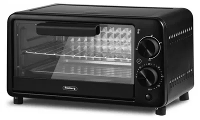 Obrázek produktu pro Mini trouba Rosberg R51441C, 800W, 9 litrů, 100-230C, příslušenství, černá