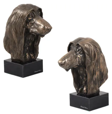 Produktbild von Art-Dog Büste Afghanischer Windhund – Bronzepulver-Harz-Guss