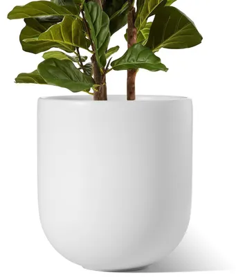Produktbild von Übertöpfe Keramik Groß 30 cm Weiß mit Abflussloch