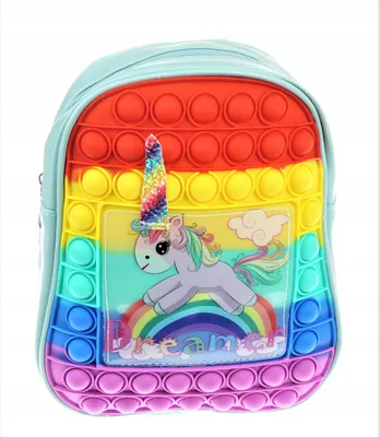 Produktbild von Pop It Einhorn Sensorik Rucksack Antistress