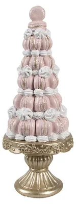 Immagine prodotto di Clayre & Eef Torta decorativa a figure Ø 12x30 cm Macarons in plastica rosa