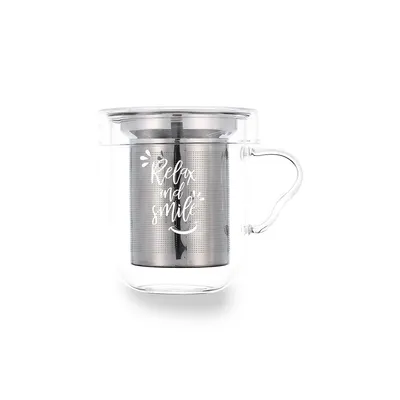 Immagine prodotto di Set di tazze da caffè Quid in vetro inox trasparente 3 pezzi (350 ml)