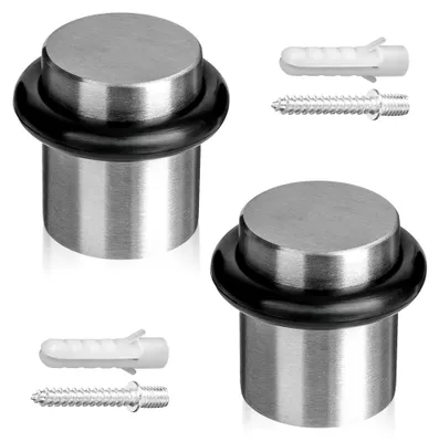 Produktbild von Türstopper Boden zum Schrauben 2x Türaufhalter Edelstahl Ø20x25mm