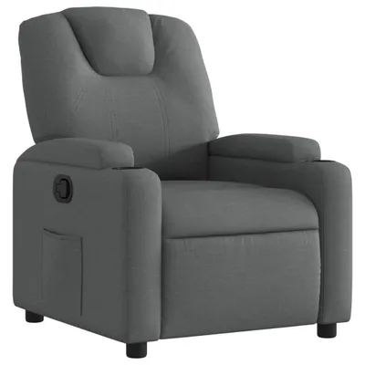 Image de vidaXL Fauteuil relax gris foncé Tissu