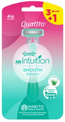 Productafbeelding van Wilkinson Quattro MyIntuition Smooth Sensitive (4 stuks)