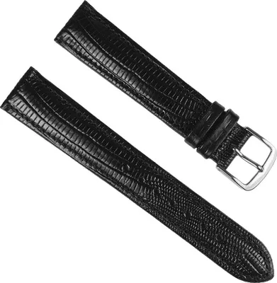 Produktbild von Uhrenarmband Leder schwarz Teju-Print Eulit 18mm 17576S