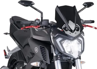 Produktbild von Puig Carenabris New Generation Sport Yamaha Mt-125 Windschutzscheibe Schwarz  Schwarz One Size