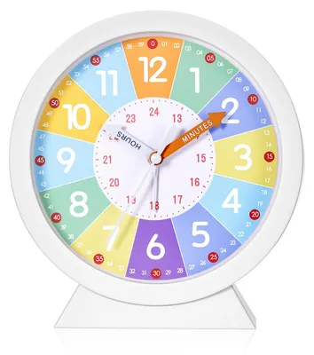 Productafbeelding van Kinderwekker - 2-in-1 wandklok en tafelklok met wekfunctie - 6,5 inch