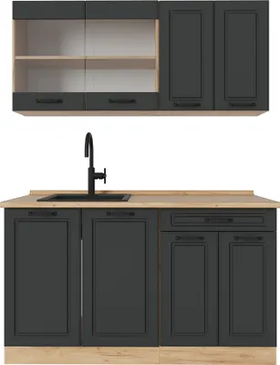 Obrázek produktu pro Jednotková kuchyně Vicco R-Line Antracitový venkovský dům/zlatý dub 140 cm bez pracovní desky, Model 53885