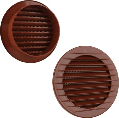 Zdjęcie produktu dla Kratka wentylacyjna, moskitiera, kratka z tworzywa sztucznego, kratka wywiewowa, kratka wentylacyjna, kolor ceglasty, Ø 90 mm