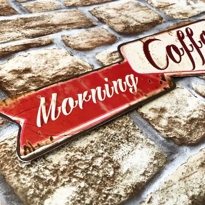 Produktbild von Blechschild MORNING COFFEE ROAST Wandschild Shabby