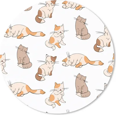 Produktbild von MuchoWow® Mauspad Mousepad Muster - Katze - Kätzchen - Jungen - Mädchen - Kinder - Kinder 30x30 cm - Mousepads - Maus Mat - Pad - Mausunterlage - Tischunterlage - Schreibtischmatten