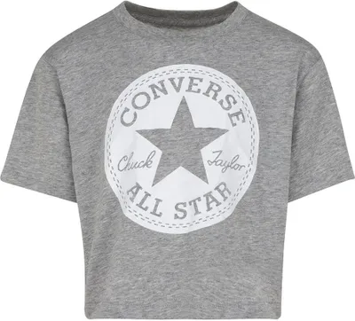 Image de Converse Kids Sig Chuck Patch Boxy Kurzarm-t-shirt Grau 5-6 Years Grau 5-6 Years