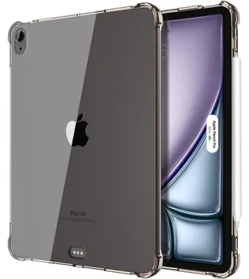 Produktbild von Schutzhülle für iPad Air 11 Zoll (M3/M2) 2025/2024, iPad Air 5./4. Gen. 10.9" 2022/2020, Transparent Klar TPU, Schwarz