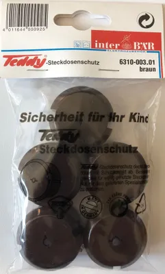 Produktbild von Teddy 5 Stück Steckosen Kinderschutz Braun Nr. 6310-003.01 Kindersicherung