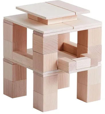 Produktbild von Baustein-System Clever-Up 3 Natur-Bausteine für Kinder ab 1 Jahr 108 Teile 306248 Naturholz