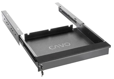 Produktbild von CAVO Laptop-Schublade – 450 mm, Höhe 80 mm, schwarz