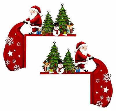 Weihnachtsdeko Eckornament aus Holz, festlich & gemütlich