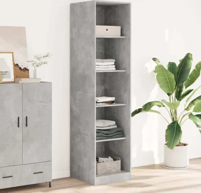 Produktbild von "im Sonderangebot"Kleiderschrank - elegantes Design - Garderobenständer - Betongrau 50x50x200cm Holzwerkstoff NEU283334 - Kleiderschränke