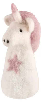 Eierwarmer Einhorn, handgemachte Schafwolle, 15 cm